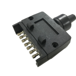 The trailer plug is a device used to connect the electrical system of a trailer to that of a towing vehicle. It operates on a voltage of 12v , making it suitable for a wide range of applications. The Protective sleeve of plug is made from PVC, ensuring longevity and resistance to wear and tear.